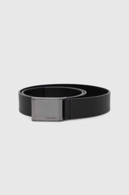 Kožený opasok Calvin Klein pánsky, čierna farba
