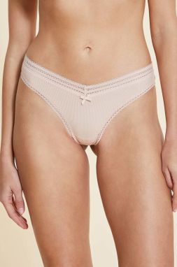 Nohavičky Etam Power - Tanga V-shape - Naturel béžová farba,