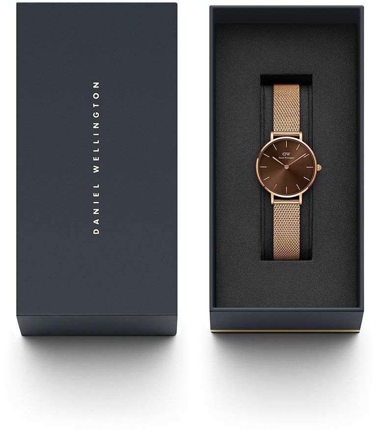 Hodinky Daniel Wellington Petite Amber 28 dámske, ružová farba
