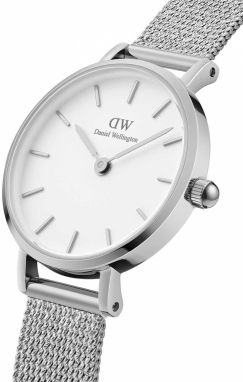 Hodinky Daniel Wellington Petite 24 Pressed Sterling dámske, strieborná farba