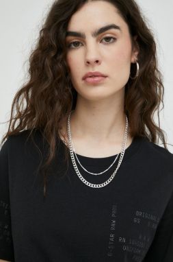 Bavlnené tričko G-Star Raw čierna farba,