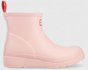 Gumáky Hunter Original Play Boot Short dámske, ružová farba, WFS2020RMA