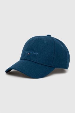 Šiltovka s prímesou vlny Tommy Jeans jednofarebná