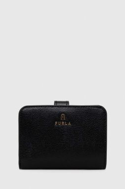 Kožená peňaženka Furla dámsky, čierna farba