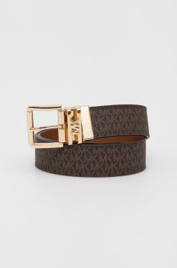 Obojstranný kožený opasok MICHAEL Michael Kors dámsky, hnedá farba