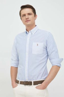 Bavlnená košeľa Polo Ralph Lauren pánska, regular, s golierom button-down