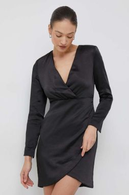 šaty Y.A.S čierna farba, mini, rovný strih