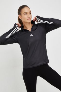 Tréningová mikina adidas Performance hyperglam čierna farba, s potlačou