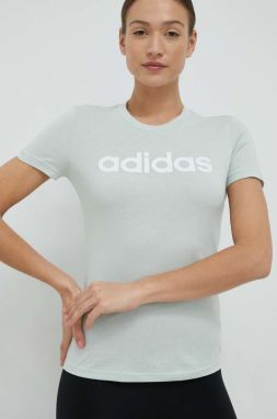 Bavlnené tričko adidas zelená farba