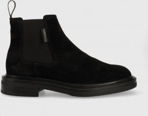 Semišové topánky chelsea Gant Fairwyn pánske, čierna farba