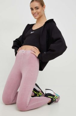 Legíny Reebok Classic dámske, ružová farba, jednofarebné