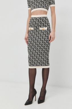 Sukňa Elisabetta Franchi čierna farba, midi, puzdrová