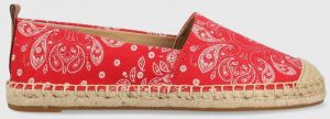 Espadrilky Lauren Ralph Lauren 802891444001 červená farba, 802891444001