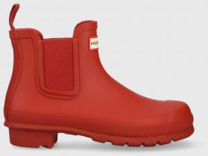 Gumáky Hunter Original Chelsea dámske, červená farba, WFS2078RMA