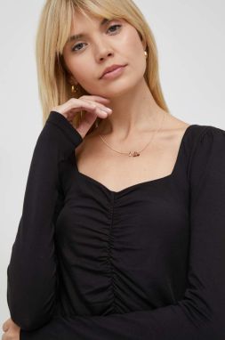 Blúzka Scotch & Soda dámska, čierna farba, jednofarebná