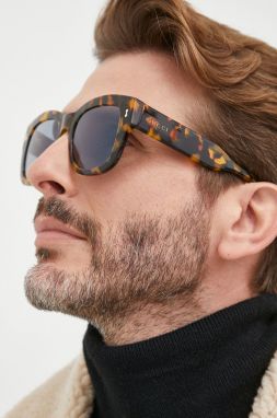 Slnečné okuliare Gucci pánske, hnedá farba
