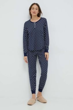 Pyžamo Kate Spade dámska, tmavomodrá farba