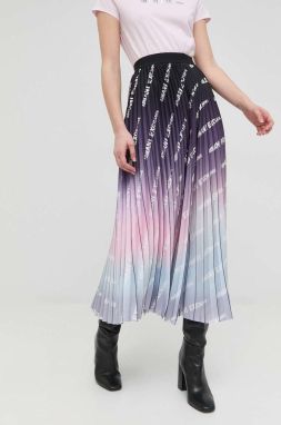 Sukňa Armani Exchange midi, áčkový strih