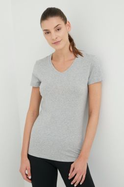 Tričko Emporio Armani Underwear dámsky, šedá farba,