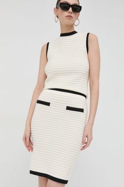 Sukňa Marciano Guess béžová farba, mini, puzdrová