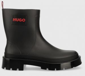 Gumáky HUGO Jin dámske, čierna farba, 50487964