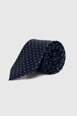 Hodvábna kravata Michael Kors tmavomodrá farba