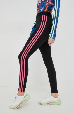 Legíny adidas dámske, čierna farba, s nášivkou