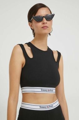 Top Tommy Jeans dámsky, čierna farba