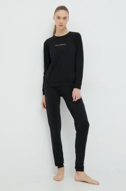 Pyžamo Emporio Armani Underwear dámska, čierna farba,