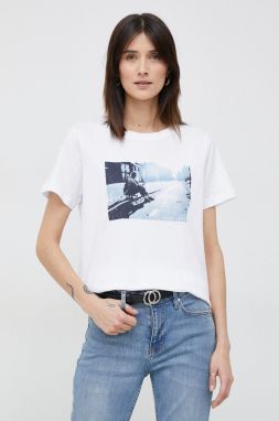 Bavlnené tričko Pepe Jeans Mila biela farba