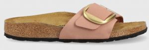 Kožené šľapky Birkenstock MADRID BIG BUCKLE dámske, ružová farba, 1024039