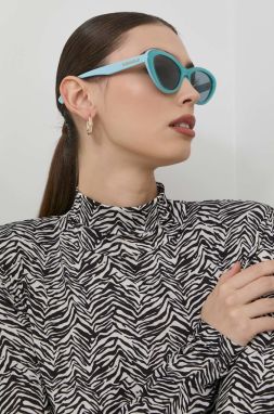 Slnečné okuliare Gucci GG1170S dámske, tyrkysová farba