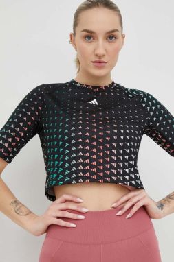 Tréningové tričko adidas Performance Brand Love čierna farba