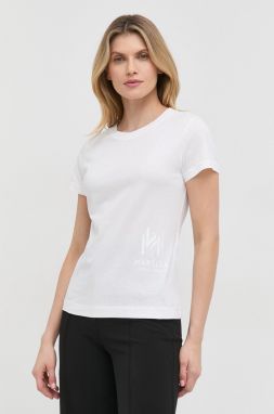 Bavlnené tričko Marella biela farba
