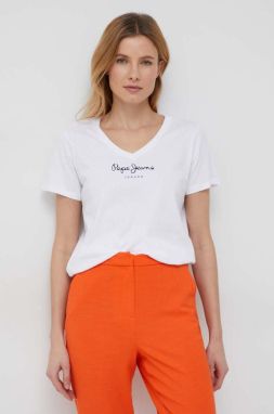 Bavlnené tričko Pepe Jeans Wendy biela farba