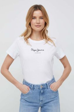 Bavlnené tričko Pepe Jeans Wendy biela farba