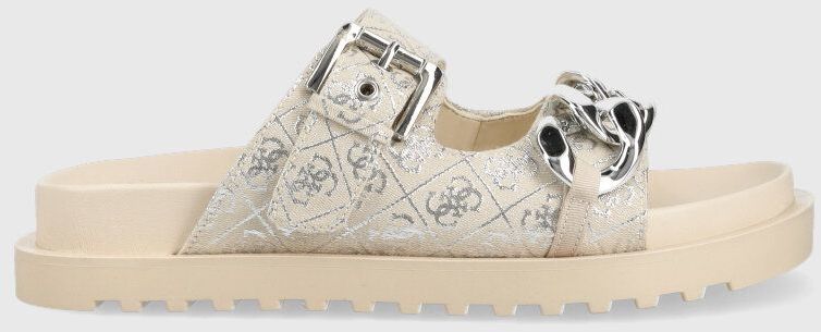 Šľapky Guess FATEMA dámske, béžová farba, FL6FAT FAL03