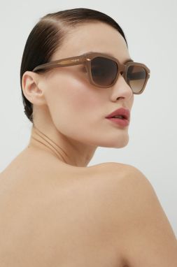 Slnečné okuliare VOGUE dámske, hnedá farba