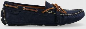 Semišové mokasíny Polo Ralph Lauren Anders pánske, tmavomodrá farba, 803764303004