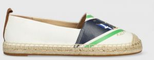 Espadrilky Lauren Ralph Lauren Cameryn III biela farba