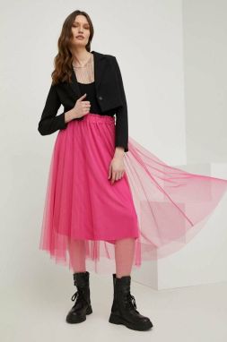 Sukňa Answear Lab ružová farba, maxi, áčkový strih