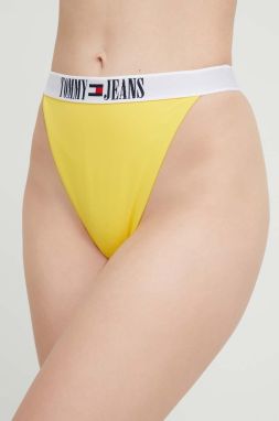 Brazílske plavkové nohavičky Tommy Jeans žltá farba