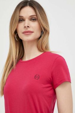 Tričko Armani Exchange dámsky, ružová farba