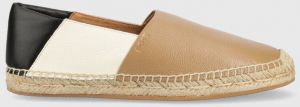 Kožené espadrilky BOSS Madeira béžová farba, 50493009