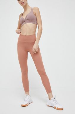 Legíny adidas Performance Yoga Studio Luxe dámske, oranžová farba, jednofarebné