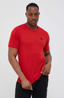 Tréningové tričko adidas Performance Train Essentials Feelready červená farba, jednofarebný