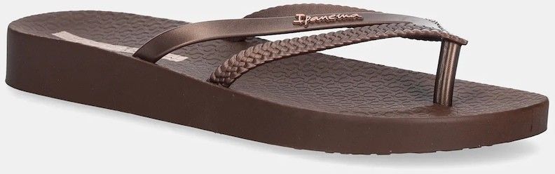 Žabky Ipanema BOSSA SOFT V dámske, hnedá farba, na plochom podpätku