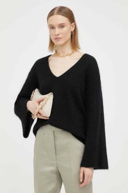 Vlnený sveter By Malene Birger dámsky, čierna farba