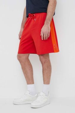Bavlnené šortky Armani Exchange červená farba