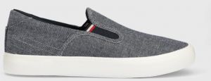 Tenisky Tommy Hilfiger TH HI VULC CORE LOW SLIP ON pánske, tmavomodrá farba